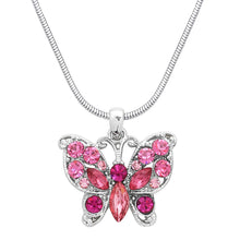 Load image into Gallery viewer, Butterfly Pendant Necklace - Pink