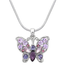 Load image into Gallery viewer, Butterfly Pendant Necklace - Purple