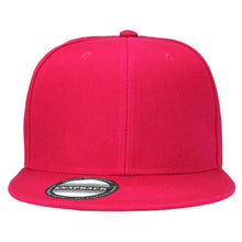 Load image into Gallery viewer, Hip Hop Style Snapback Hat Flat Bill Adjustable Size - Hot Pink