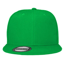 Load image into Gallery viewer, Hip Hop Style Snapback Hat Flat Bill Adjustable Size - Kelly Green