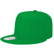 Load image into Gallery viewer, Hip Hop Style Snapback Hat Flat Bill Adjustable Size - Kelly Green