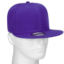 Load image into Gallery viewer, Hip Hop Style Snapback Hat Flat Bill Adjustable Size - Purple