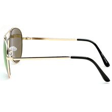 Load image into Gallery viewer, Aviator Sunglasses Classic - Non-Polarized - Gold Frame - Green/Lime Mirror