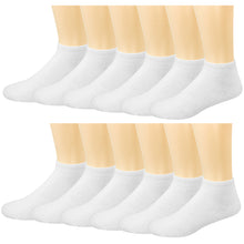 Load image into Gallery viewer, 12-Pack Men&#39;s Ultimate Cushioned Cotton Ankle Socks