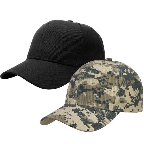 2-Pack Baseball Dad Cap Adjustable Size Perfect for Running Workouts and Outdoor Activities