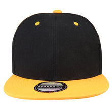 Load image into Gallery viewer, Hip Hop Style Snapback Hat Flat Bill Adjustable Size - Black/Gold