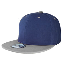 Load image into Gallery viewer, Hip Hop Style Snapback Hat Flat Bill Adjustable Size - Navy/Grey
