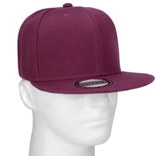 Load image into Gallery viewer, Hip Hop Style Snapback Hat Flat Bill Adjustable Size - Wine