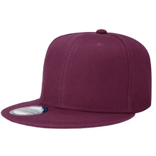 Load image into Gallery viewer, Hip Hop Style Snapback Hat Flat Bill Adjustable Size - Wine