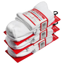 Load image into Gallery viewer, Falari Women Diabetic Socks Diabetes Edema and Circulatory Loose Fitting Cotton Quarter Socks - 6 Pairs White