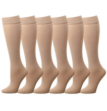 Load image into Gallery viewer, 6 Pairs Women Trouser Socks Stretchy Spandex Opaque Knee High