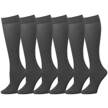 Load image into Gallery viewer, 6 Pairs Women Trouser Socks Stretchy Spandex Opaque Knee High